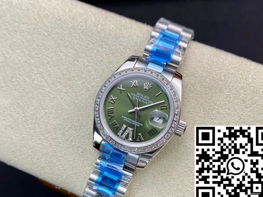 Datejust Green Dial Factory Rolex 28MM BP Diamond-set 0519